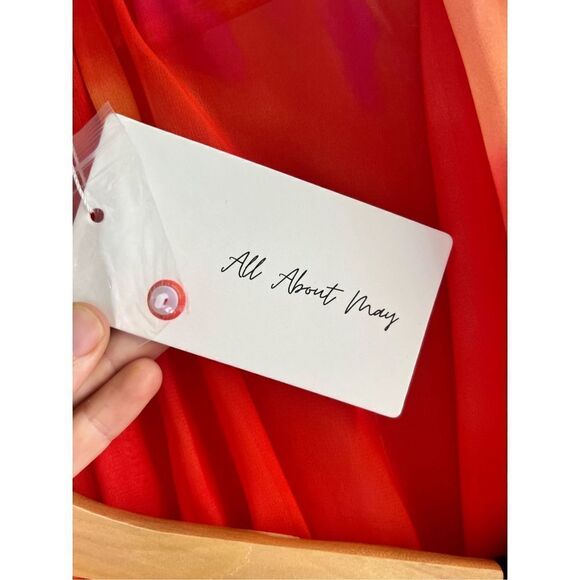 All About Mary Orange Dress - Picture 2 of 3